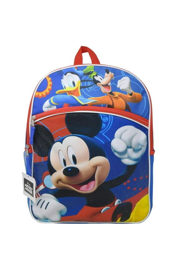 Mickey Mouse With Donald Duck and Goofy 16" Backpack