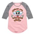 thumbnail image 1 of Disney - Mickey Mouse - Without Rain, No Flowers - Toddler & Youth Girls Raglan Graphic T-Shirt, 1 of 4