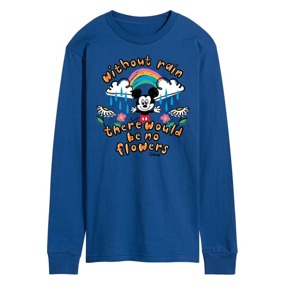 Disney - Mickey Mouse - Without Rain There Would Be No Flowers - Men's Long Sleeve T-Shirt