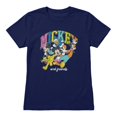thumbnail image 1 of Disney Mickey Mouse Women's Arched Running Group T-Shirt (Iris Navy, S-XXL), 1 of 4