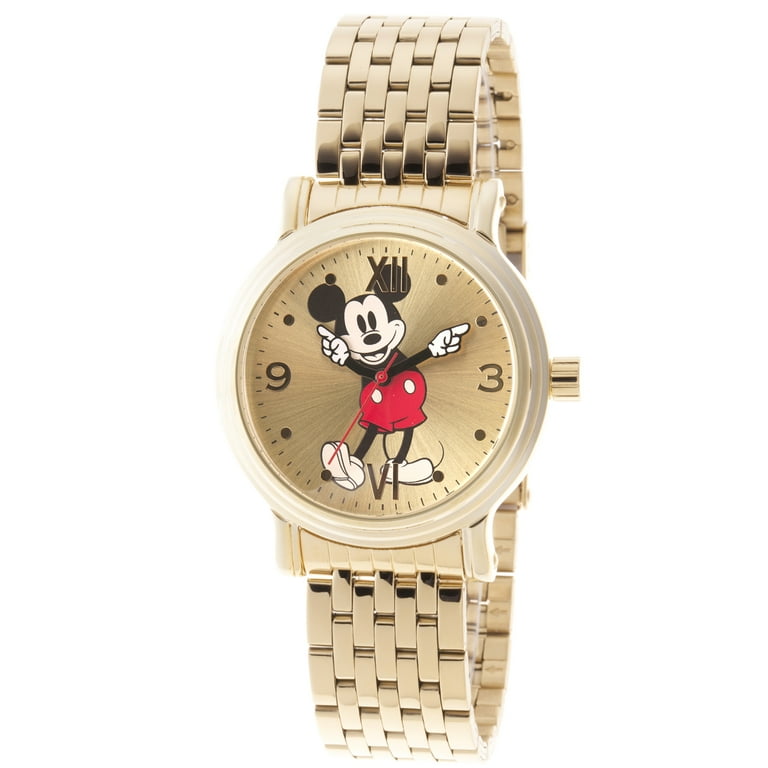 Disney Mickey Mouse Women s Gold Vintage Alloy Watch 1 Pack