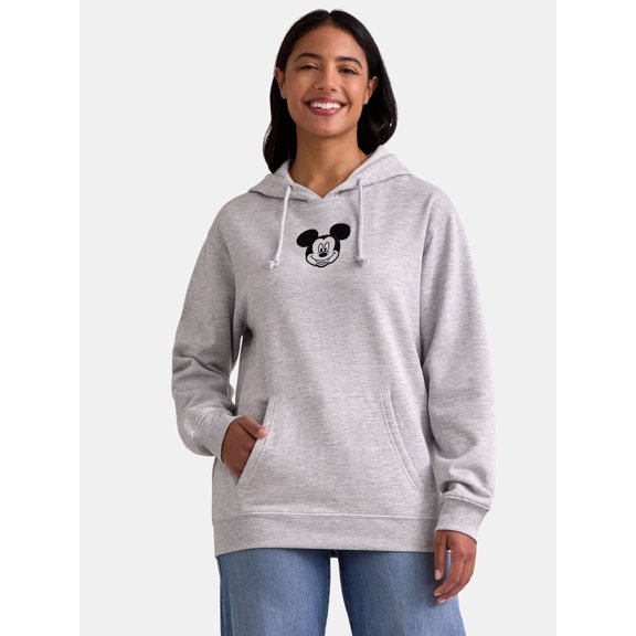 Disney Mickey Mouse Women’s Graphic Hoodie Sweatshirt, Sizes XXS-2XL