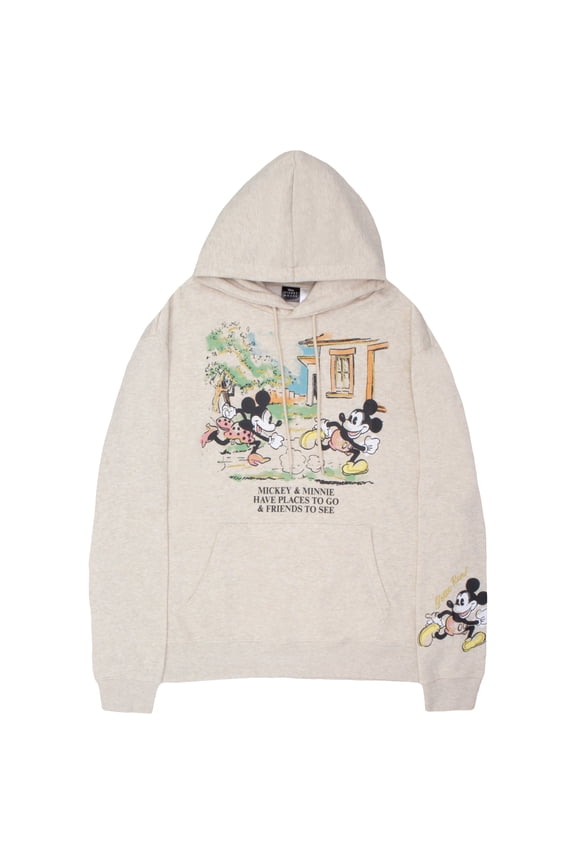 Mickey Mouse Women’s Pullover Hoodie, Long Sleeve Graphic Hooded Sweatshirt, Sizes XS-XL