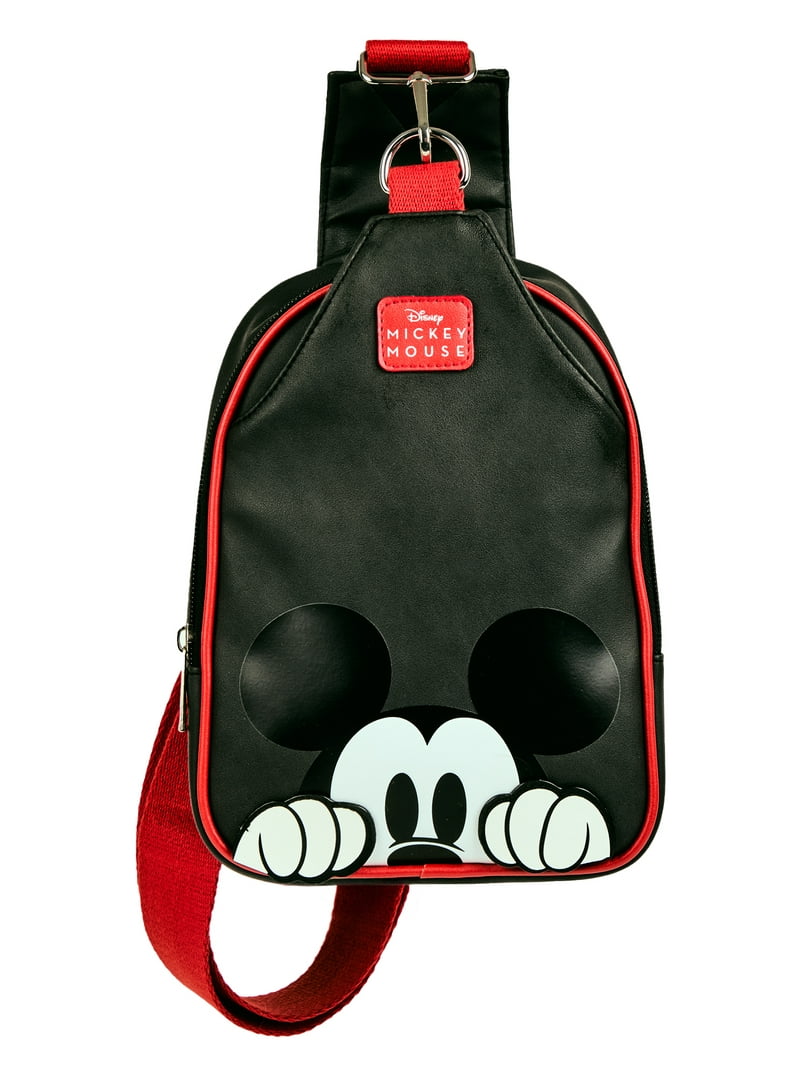 Loungefly Disney Mickey and Minnie Embossed Bag Disney Black and Red Mickey Mouse Bag display picture 1