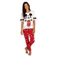 thumbnail image 1 of Disney Mickey Mouse Womens 2 Piece Pajama Set Varsity Tee And Jogger, Mickey Mouse, Size: 2X, 1 of 4