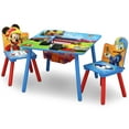Disney Mickey Mouse Wood Kids Storage Table and Chairs Set by Delta