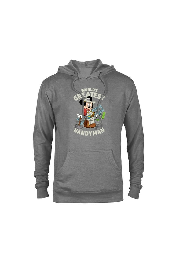 Mickey Mouse "World's Greatest Handyman" - Pullover Hoodie for Adults - Customized-Athletic Heather