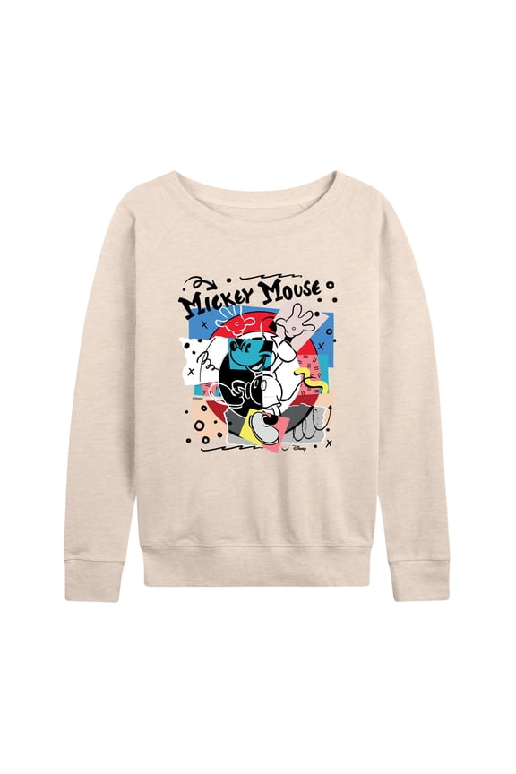 - Mickey Mouse Yin Yang - Women's Lightweight French Terry Long Sleeve Shirt