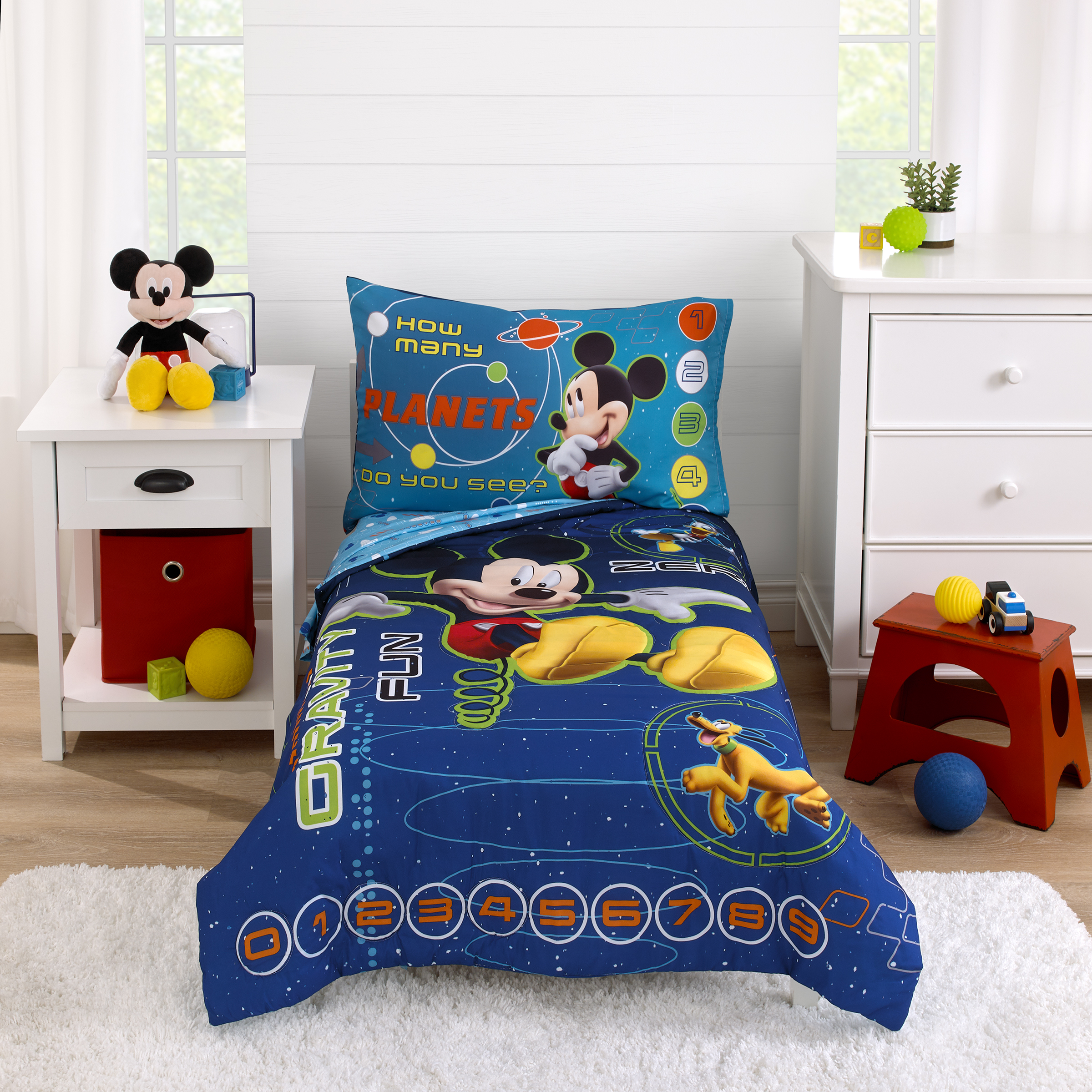 Disney Mickey Mouse Zero Gravity Toddler Bedding Set, Blue, 4-Piece - image 1 of 10