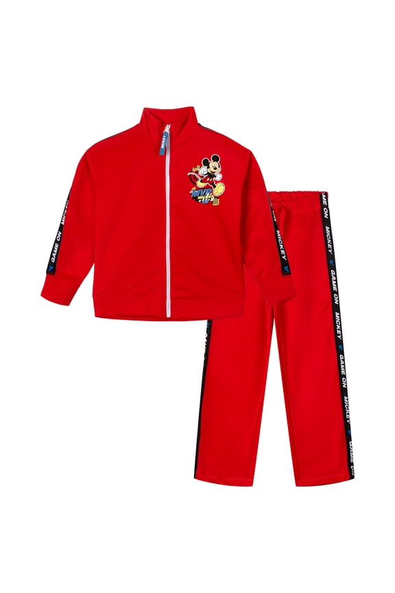 Mickey Mouse Zip Up Jacket and Pants Tracksuit Outfit Set Toddler to Big Kid