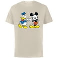 thumbnail image 1 of Disney Mickey Mouse and Donald Duck Best Friends - Short Sleeve Cotton T-Shirt for Adults -Customized-Natural, 1 of 5