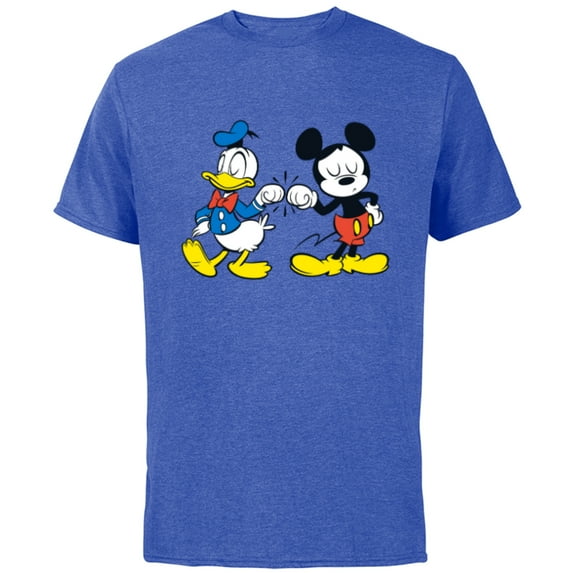 Disney Mickey Mouse and Donald Duck Best Friends - Short Sleeve Cotton T-Shirt for Adults -Customized-Royal Heather