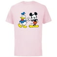 thumbnail image 1 of Disney Mickey Mouse and Donald Duck Best Friends - Short Sleeve Cotton T-Shirt for Adults -Customized-Soft Pink, 1 of 5