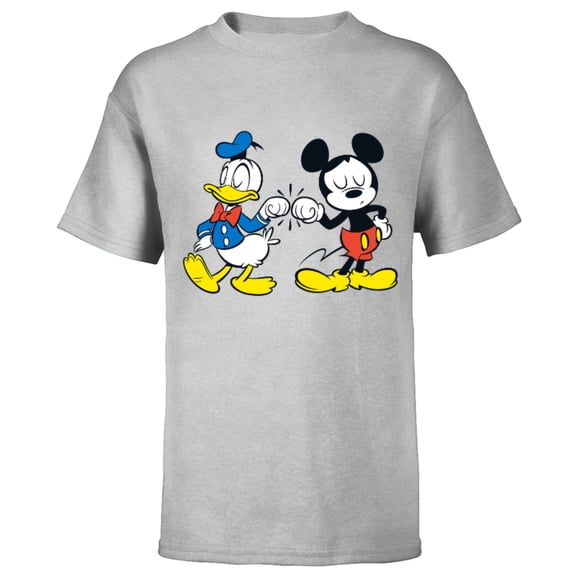 Disney Mickey Mouse and Donald Duck Best Friends - Short Sleeve T-Shirt for Kids -Customized-Athletic Heather