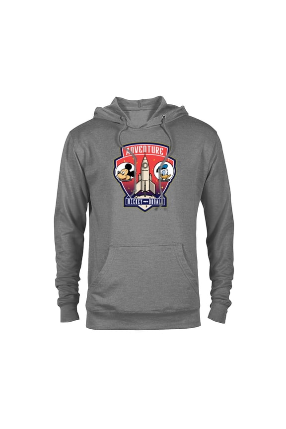 Mickey Mouse and Donald Duck Space Adventure - Pullover Hoodie for Adults - Customized-Graphite Heather