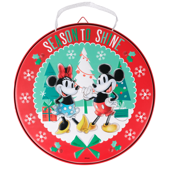 Disney, Mickey Mouse and Friends D-100, Round Metal Sign, 12 inch Diameter, Red, Novelty Decor