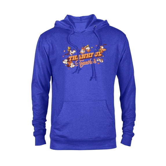 Disney Mickey Mouse and Friends Fall Thankful Together - Pullover Hoodie for Adults - Customized-Navy