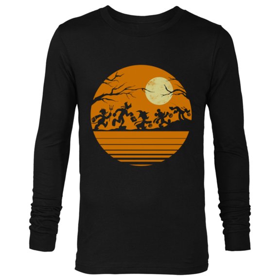 Disney Mickey Mouse and Friends Halloween - Long Sleeve T-Shirt for Men - Customized-Black