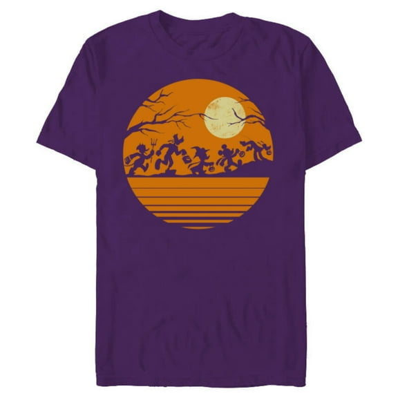 Disney Mickey Mouse and Friends Halloween - Short Sleeve Blended T-Shirt for Adults - Customized-Berry Snow Heather