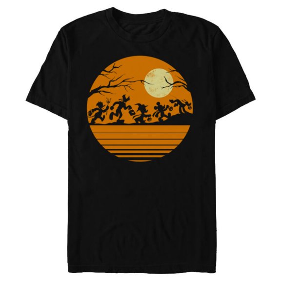 Disney Mickey Mouse and Friends Halloween - Short Sleeve Blended T-Shirt for Adults - Customized-Black Snow Heather