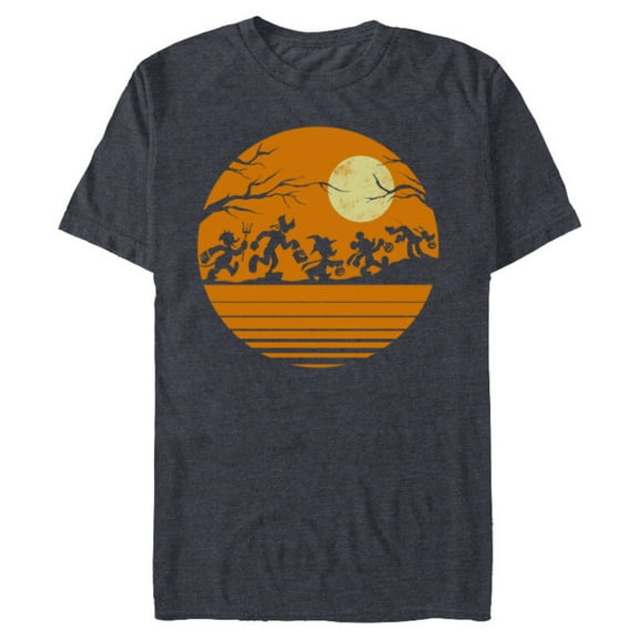 Disney Mickey Mouse and Friends Halloween - Short Sleeve Blended T-Shirt for Adults - Customized-Denim Snow Heather