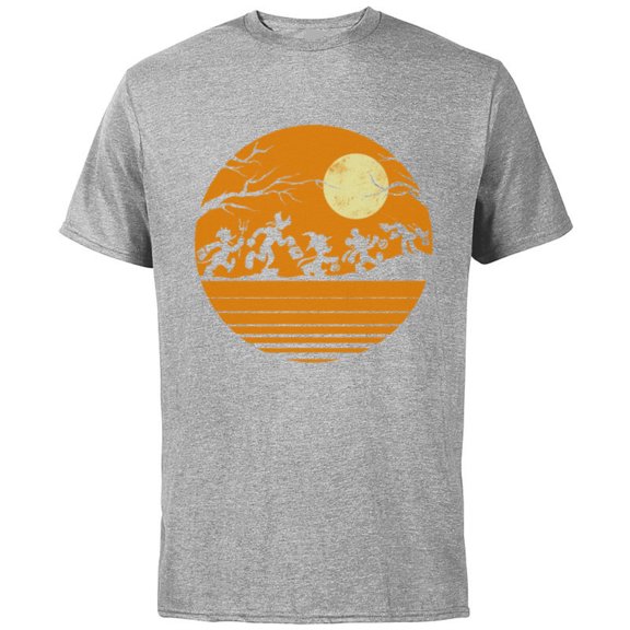 Disney Mickey Mouse and Friends Halloween - Short Sleeve Cotton T-Shirt for Adults - Customized-Athletic Heather