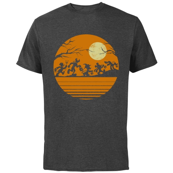 Disney Mickey Mouse and Friends Halloween - Short Sleeve Cotton T-Shirt for Adults - Customized-Charcoal