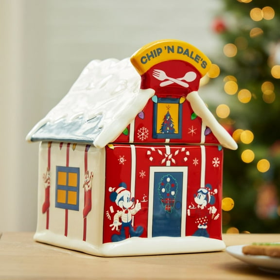 Disney Mickey Mouse and Friends Holiday Cookie Jar Chip n Dale