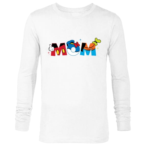 Disney Mickey Mouse and Friends Mom Mother’s Day Birthday - Long Sleeve T-Shirt for Men - Customized-White
