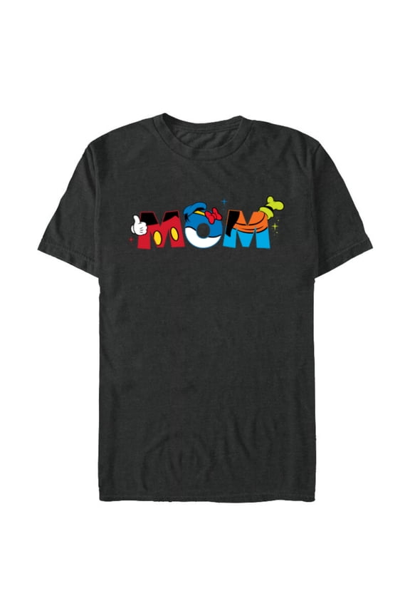 Mickey Mouse and Friends Mom Mother’s Day Birthday - Short Sleeve Blended T-Shirt for Adults - Customized-Dark Heather