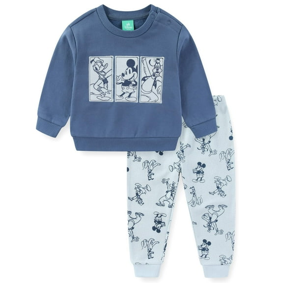 Disney Mickey Mouse and Friends Sweatshirt and Waffle Knit Pants Set (Baby Boys), 2 Piece Set, Sizes 12M-24M
