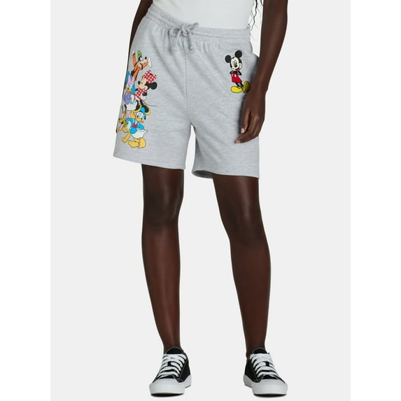 Disney Mickey Mouse and Friends Women’s Graphic Shorts, 5.5” Inseam