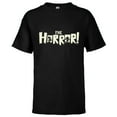thumbnail image 1 of Disney Mickey Mouse and Minnie Mouse Halloween The Horror! - Short Sleeve T-Shirt for Kids - Customized-Black, 1 of 5