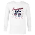 thumbnail image 1 of Disney Mickey Mouse and Minnie Mouse Happiness Retro Vintage - Long Sleeve T-Shirt for Men - Customized-White, 1 of 5