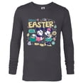 thumbnail image 1 of Disney Mickey Mouse and Minnie Mouse Hello Easter Retro - Long Sleeve T-Shirt for Men - Customized-Charcoal Heather, 1 of 5