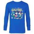 thumbnail image 1 of Disney Mickey Mouse and Minnie Mouse Hello Easter Retro - Long Sleeve T-Shirt for Men - Customized-Navy, 1 of 5