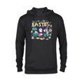 thumbnail image 1 of Disney Mickey Mouse and Minnie Mouse Hello Easter Retro - Pullover Hoodie for Adults - Customized-Black, 1 of 5