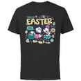 thumbnail image 1 of Disney Mickey Mouse and Minnie Mouse Hello Easter Retro - Short Sleeve Cotton T-Shirt for Adults - Customized-Black, 1 of 5