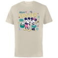 thumbnail image 1 of Disney Mickey Mouse and Minnie Mouse Hello Easter Retro - Short Sleeve Cotton T-Shirt for Adults - Customized-Natural, 1 of 5