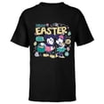 thumbnail image 1 of Disney Mickey Mouse and Minnie Mouse Hello Easter Retro - Short Sleeve T-Shirt for Kids - Customized-Black, 1 of 5