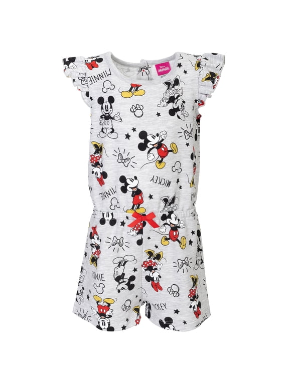 Mickey Mouse and Minnie Mouse Sleeveless Romper (Girls)
