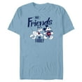thumbnail image 1 of Disney Mickey Mouse and Pluto Best Friends Retro Vintage - Short Sleeve Blended T-Shirt for Adults - Customized-Ocean Blue, 1 of 5