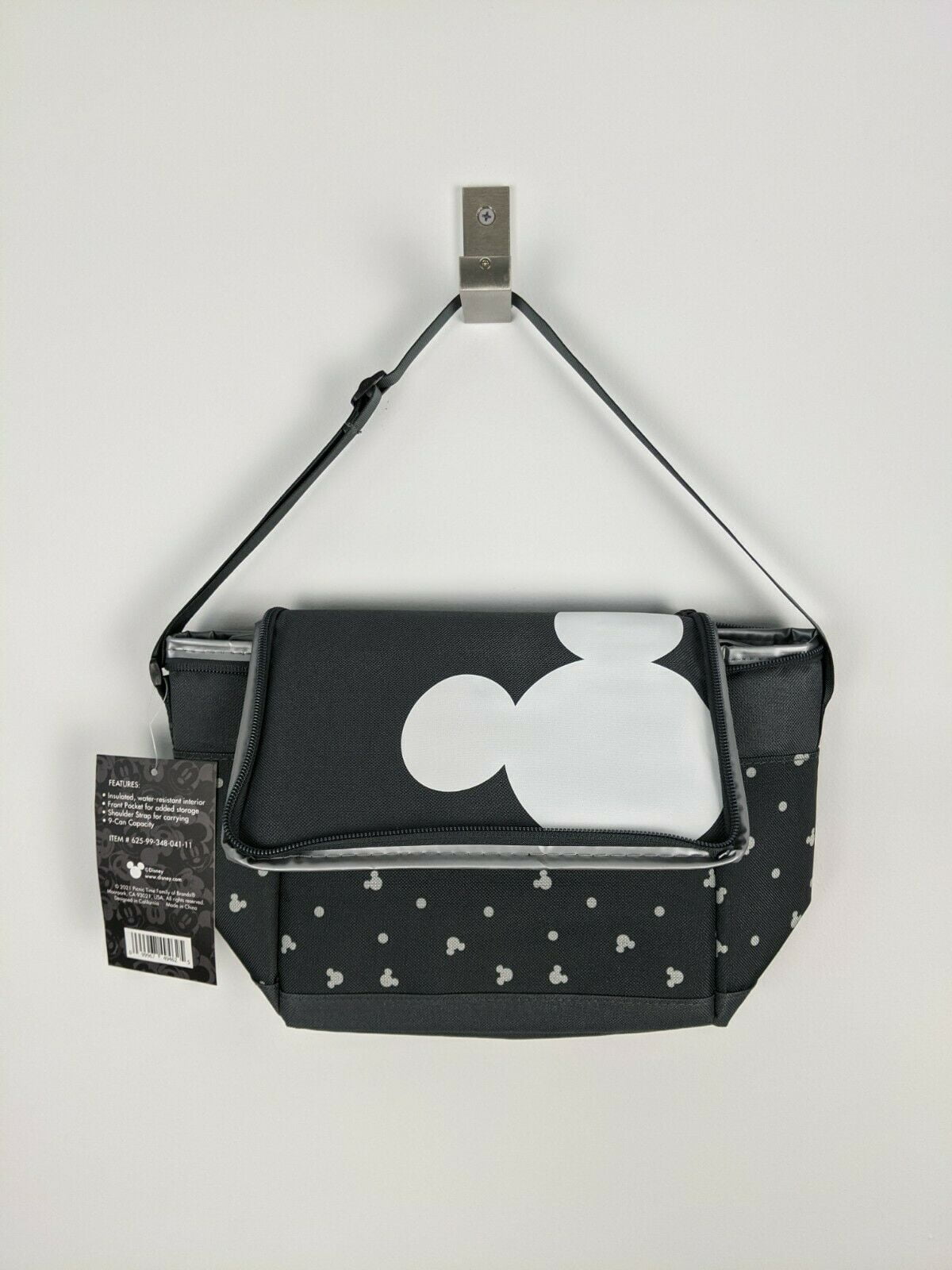 Disney Mickey Mouse charcoal grey heads insulated cooler lunch tote bag