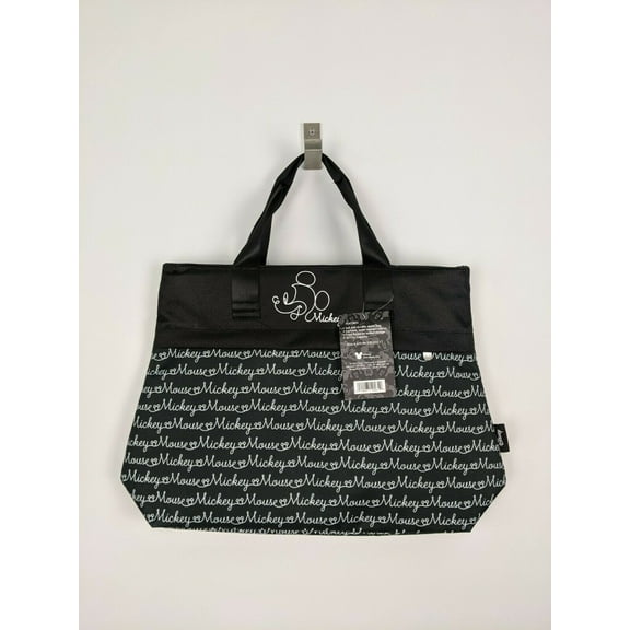 Disney Mickey Mouse cursive insulated cooler picnic tote bag
