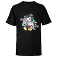 thumbnail image 1 of Disney Mickey Mouse with Easter Bunny Rabbit Bring on Spring - Short Sleeve T-Shirt for Kids - Customized-Black, 1 of 5
