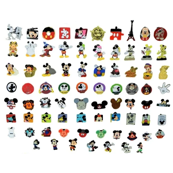 Disney Mickey Mouse with the Rubber Mickey Back Button Pins, 5 Count