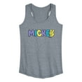 thumbnail image 1 of Disney - Mickey Multicolor Hand Peace Sign - Women's Racerback Tank Top, 1 of 5