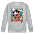 thumbnail image 1 of Disney - Mickey Music Is Life - Men's Crew Neck Fleece Pullover, 1 of 5