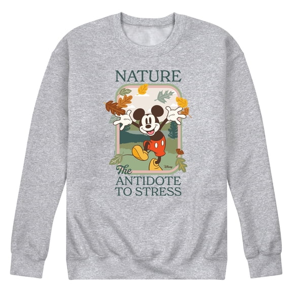 Disney - Mickey Nature The Antidote To Stress - Men's Crew Fleece Sweatshirt