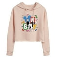 thumbnail image 1 of Disney - Mickey Oh Boy 90s - Juniors Cropped Pullover Hoodie, 1 of 5